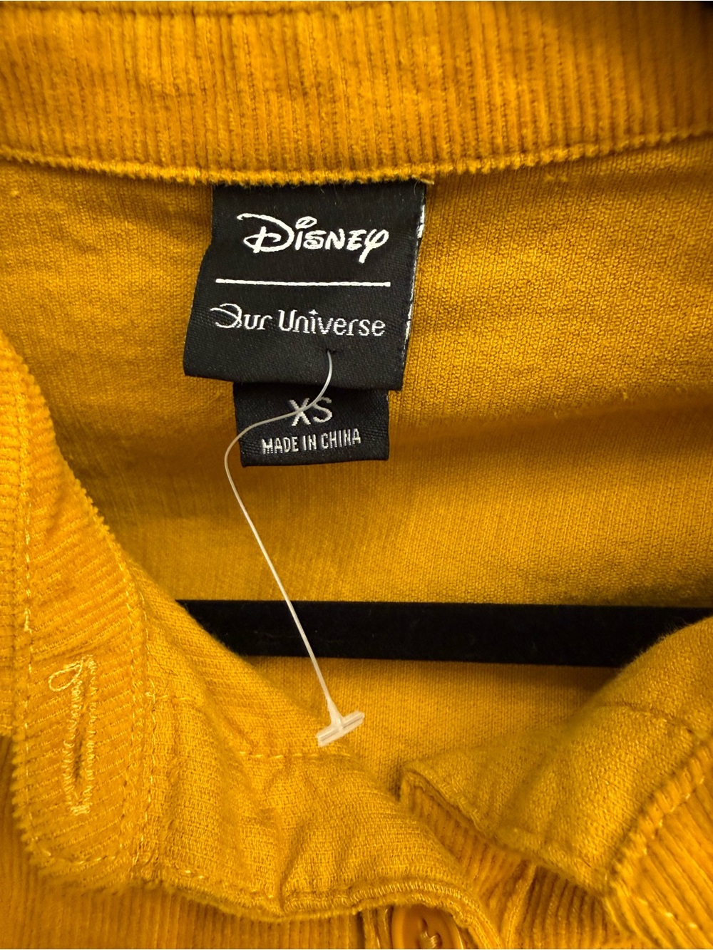 Disney Mustard Corduroy Button-Down Shirt with Embroidered Characters - Picture 3 of 3